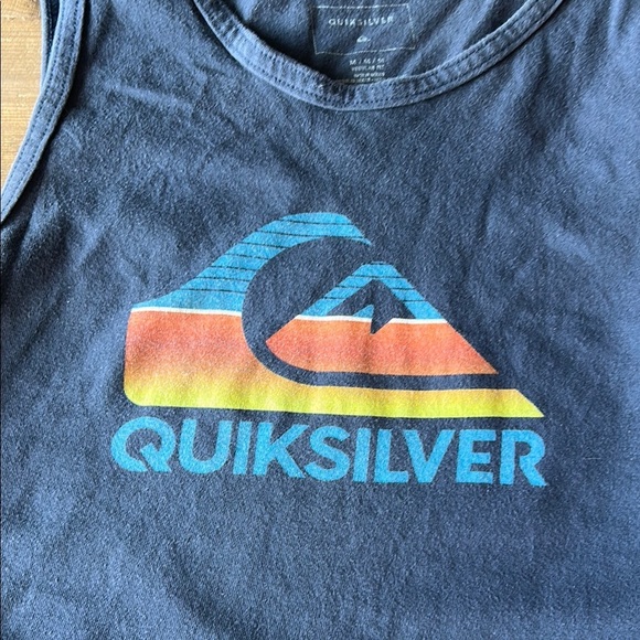 Quiksilver Blue Tank Top with Vibrant Logo - Picture 2 of 3